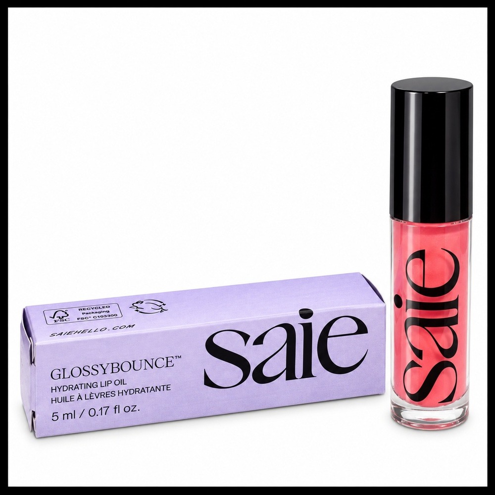 Saie Glossy Bounce Hydrating Lip Oil Burst Watermelon 5ml 0.17 fl oz New  Box